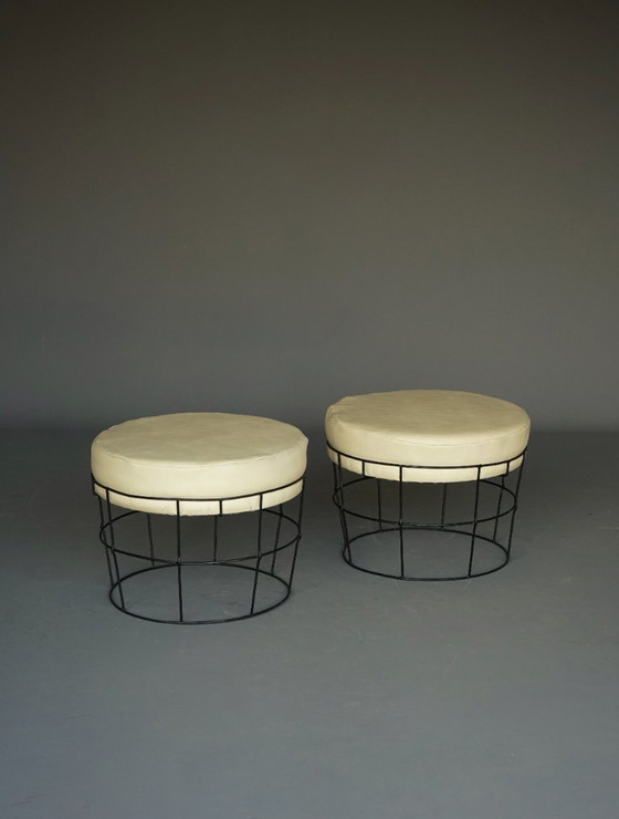 Mid-Century Modern Stools in the style of Panton, 1960s – Metal, Plastic (photo 14 of 14)