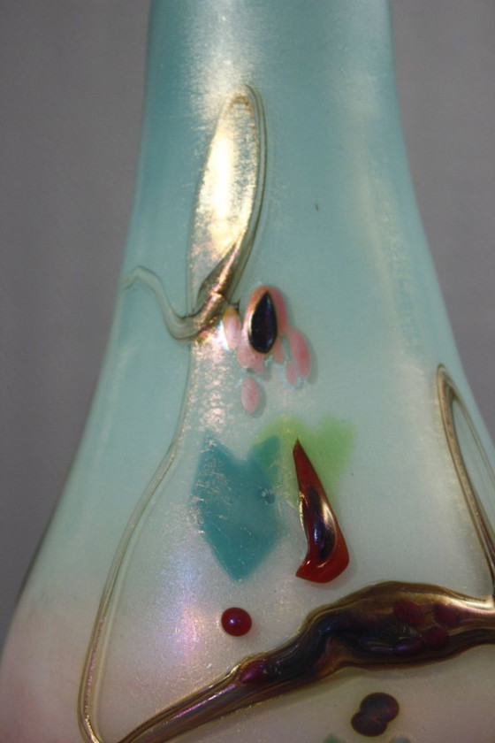 Image 1 of Pascal Guyot & Bernard Aconito in Biot - Large glass paste lamp base, 1990