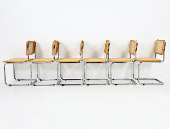 Image 1 of Dining Chairs Style B32 by Marcel Breuer, Set of 6
