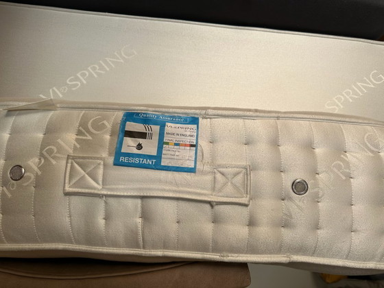 Image 1 of Cama de lujo Vi-Spring «Sublime» | 160 x 220 | Cuero auténtico marrón | Base Sovereign