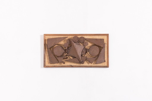 Sculpture murale/relief brutaliste danois d'Henrik Horst, années 1970