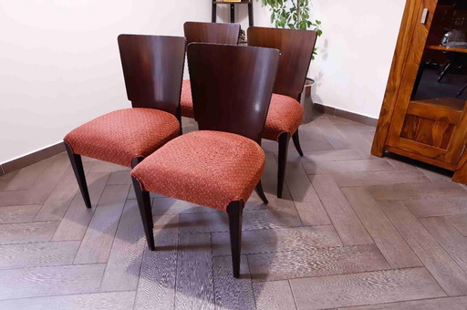 Ensemble de 4 chaises de salle à manger Lollipop H-214 par Jindřich Halabala