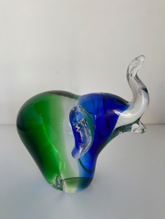 Image 1 of Murano kunst, glazen beeldjes – Olifant & Vis – Handgemaakt – Italië