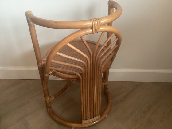 Image 1 of Set da bistrot in rattan e bambù, set da balcone, set da palma Tete a Tete