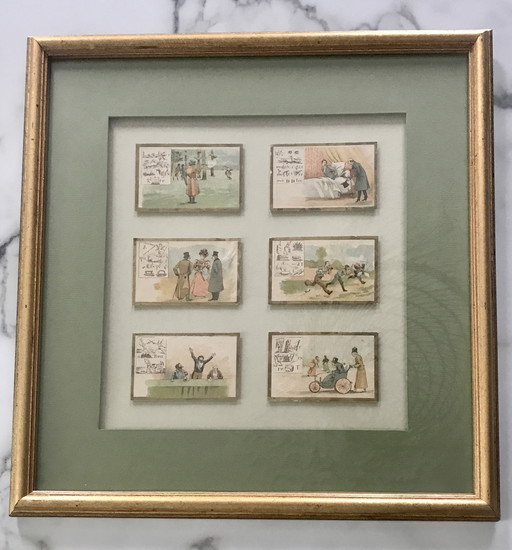 Bilderrahmen Bilder Charades Jahre 1900