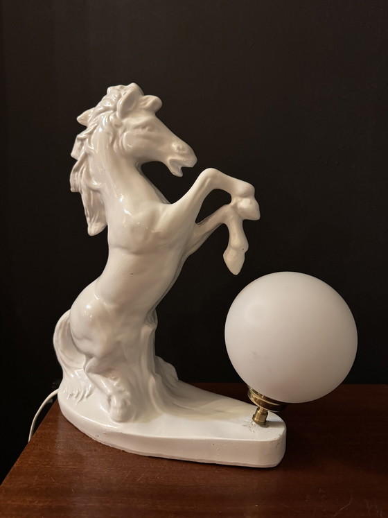 Image 1 of White Horse Lamp, 1970s