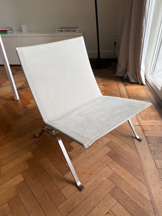 Image 1 of PK22 lounge chairs white nubuck leather