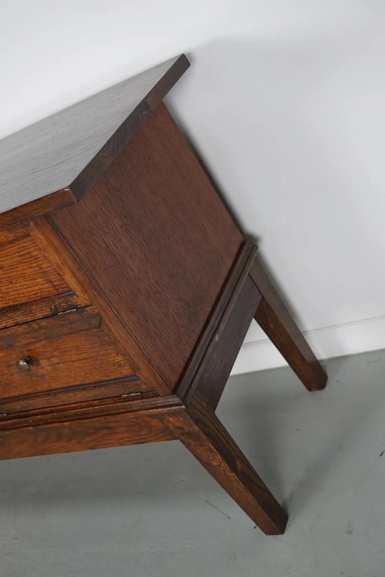 Image 1 of Armoire de pharmacie/classeur ancienne en chêne français, avec portes à charnières, début du XXe siècle