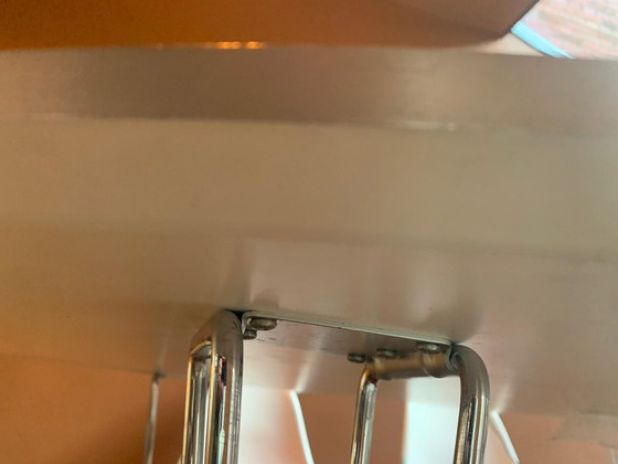 Image 1 of Mesa de comedor Fritz Hansen Super Ellips con 4 sillas originales de fibra de vidrio DSR