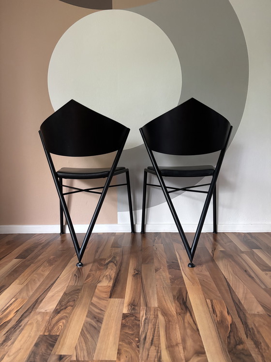 Image 1 of 7 sedie "Victory" - stile Memphis, anni 1980/90 ca.