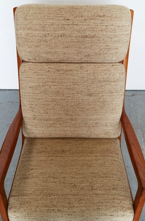 Image 1 of Poltrona Senator Mid-Century con schienale alto in teak di Ole Wanscher per Poul Jeppesen