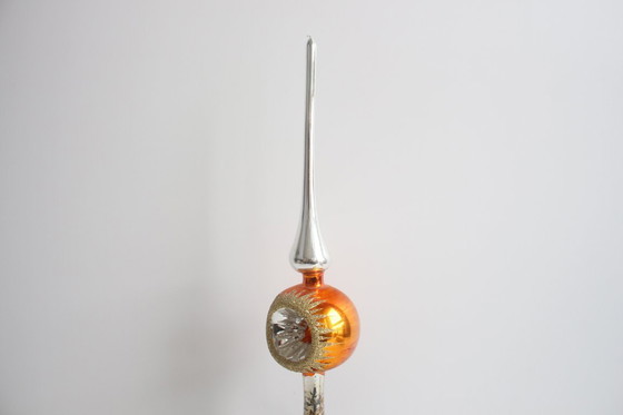 Image 1 of Antique glass Christmas ornament, Czechoslovakia, 1950s. 