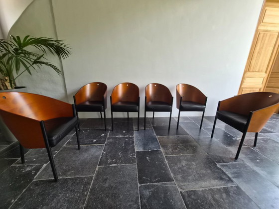 6 sedie da pranzo Costes Philippe Starck – Leather, Metal (photo 4 of 12)
