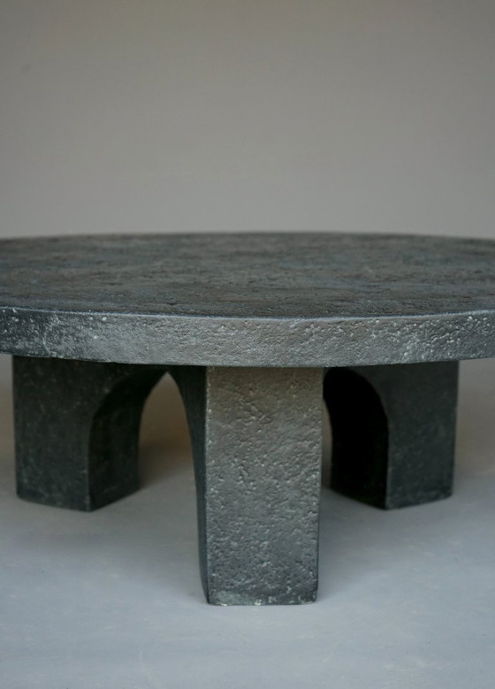 Image 1 of Brutalist Resin and Stone Coffee Table, 1970s