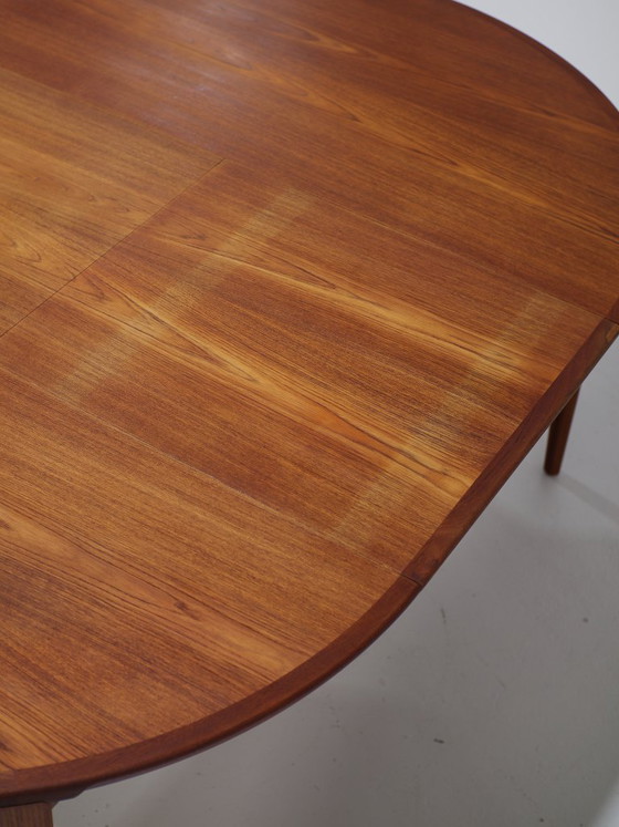 Image 1 of Henry Rosengren Hansen round extendable teak dining table