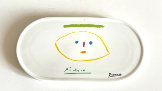 Image 1 of Serveerschaal/bord gesigneerd door Picasso