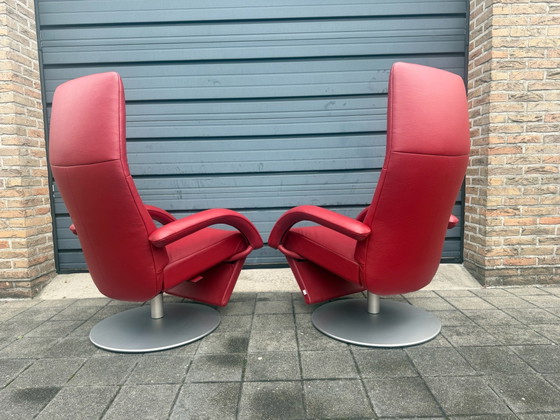 2x poltrone relax Jori Yoga rosse Medi Multi-move PARI AL NUOVO!! – Pelle, Metallo (photo 9 of 15)