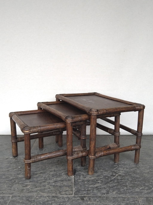 Manou Bijzettafels ( 3 Stuks ) Jaren '70