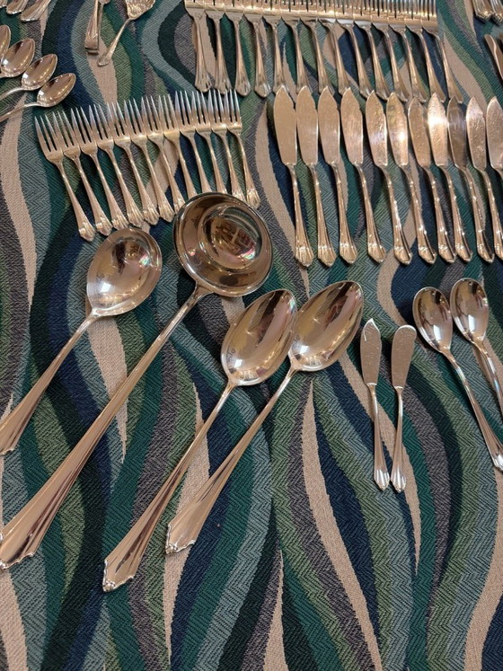 Original BSF Besteck-Set Englisch Chippendale – 156 Teile – 800er Silber – Top Zustand (photo 5 of 12)