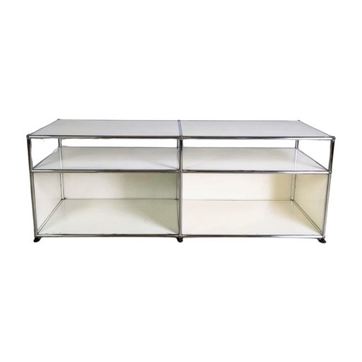 Original USM Haller aparador blanco 2x2 TV tablero Fritz cómoda