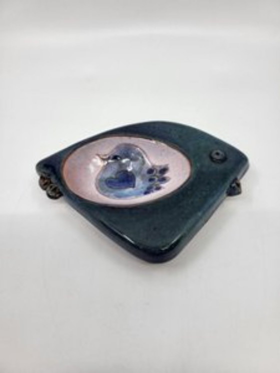 Image 1 of Bandeja de baratijas con decoración de pájaros de Robert & Jean Cloutier, Francia, 1950