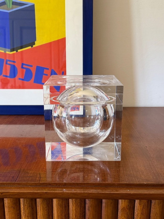 Image 1 of Space age lucite Ice Bucket mod. Bombo, Studio TG, Guzzini Italy, ca. 1970s