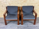 2x Fauteuil en teck des années 60 et 70 Fauteuil lounge Design danois moderne des années 70
