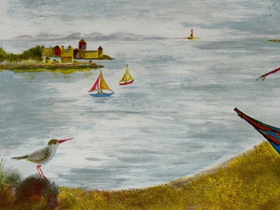 Image 1 of Litografia "Small Harbor" di Judith Bledsoe