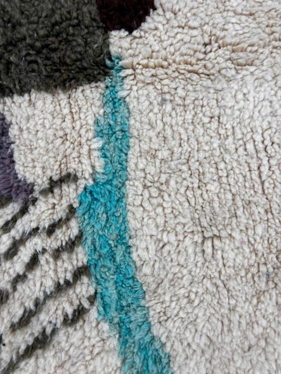 Image 1 of Kleurrijk Berber Marokkaans Beni Ourain wollen tapijt 220x310 cm - Berber Marokkaans tapijt