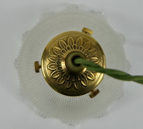 Image 1 of Vintage French Holophane Pendant Lamp Glass