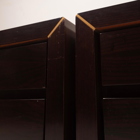 Paire de tables de nuit en palissandre d'Afrique et laiton pour Fratelli Turri – Gorgoni, Wood (photo 19 of 19)