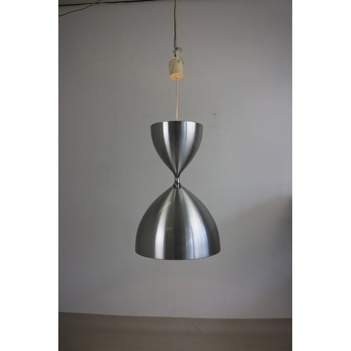 Vintage Nordic brushed steel suspension by Jo Hammerborg for Fog and Mørup, 1960