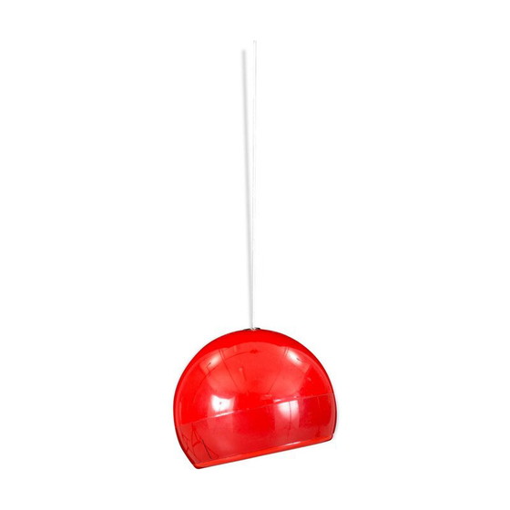 Image 1 of Vintage red Pallade pendant lamp by Artemide, 1970