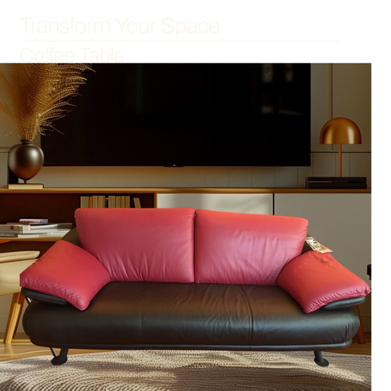 Image 1 of Banque vintage noire avec accents bordeaux montés 