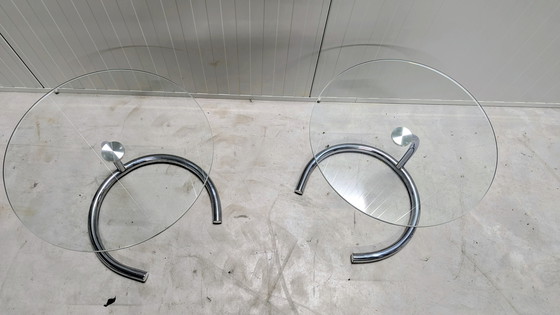 Image 1 of Set of glass side tables
