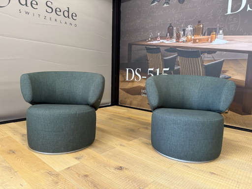 2 Sillones giratorios Rolf Benz 684 de tela verde – fauteuils, Other (photo 2 of 9)