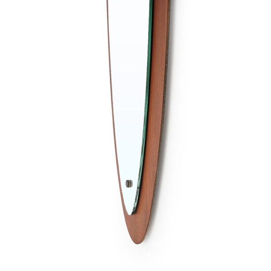 Image 1 of Oval teak wall mirror, 1960s