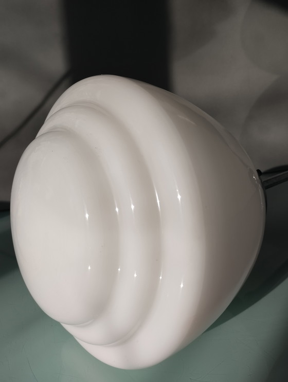 Image 1 of GISO - Ceiling Lamp - Opaline Glass - Art Deco School Lamp Netherlands - Art Deco - 1930-1940