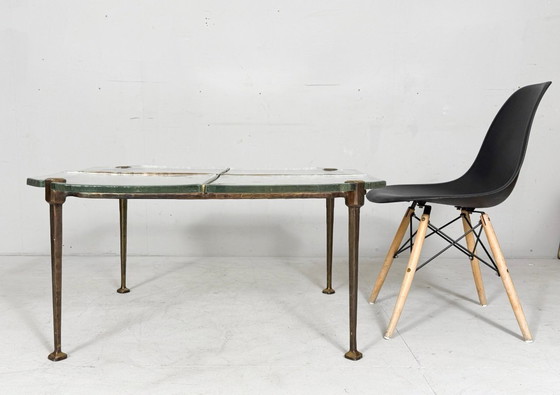 Image 1 of Brutalist side table/coffee table from the 1980s by Lothar Klute, Germany.