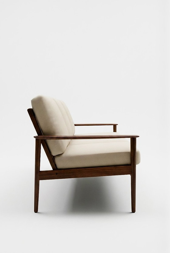 Image 1 of Grete Jalk 3-seater Scandinavian sofa for Poul Jeppesen - 1960