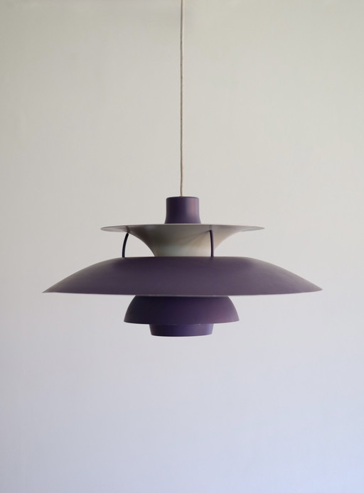 Vintage Louis Poulsen PH5 Pendelleuchte, violett
