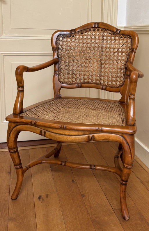 3x Giorgetti, Chippendale chinois, Hollywood Regency, Faux Bambou