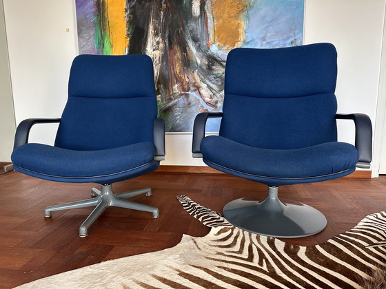 Image 1 of Coppia di poltrone Artifort F 154 e F 156 F restaurate nelle condizioni originali