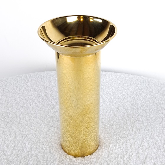 Image 1 of Candeliere a colonna vintage in ottone, design danese anni '70.