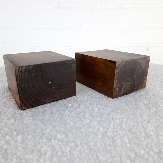 Image 1 of 2 candelieri in legno art déco vintage anni '20/'30