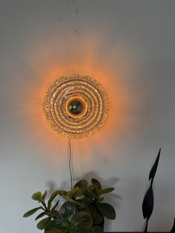 Image 1 of Applique murale vintage en verre dépoli, Peil & Putzler, années 1970