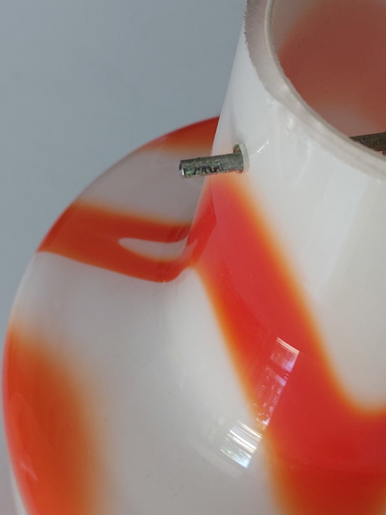 Image 1 of Lampada a sospensione arancione Murano anni '70