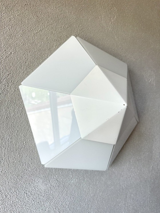 Vintage Kalmar ceiling or wall light, Metal, White (photo 5 of 10)