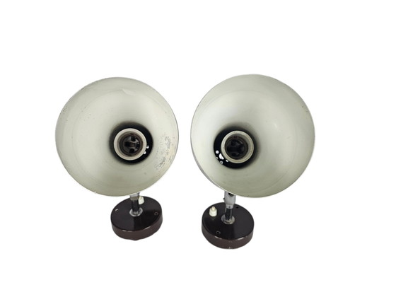 Image 1 of Hala Zeist - Modell 734 - Braun - Chrom - Wandstrahler (2) - 60er Jahre