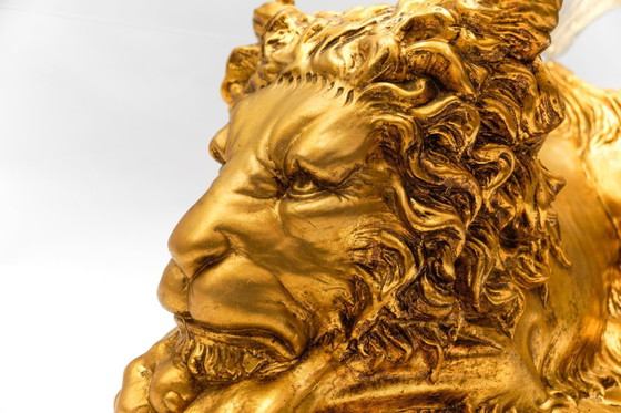 Image 1 of Vintage Italian Ceramic Handcrafted Lion Coffee Table, 1960s